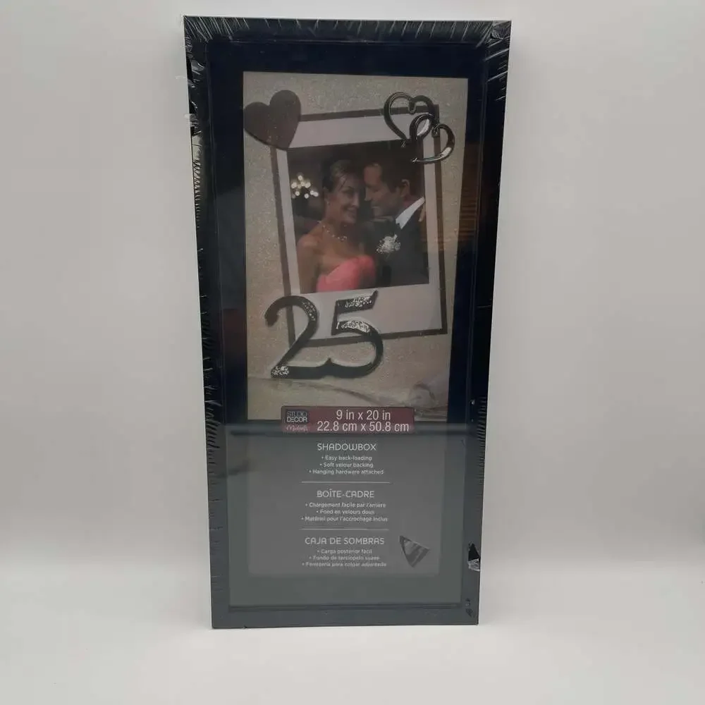 Studio Decor Michaels 25th Anniversary Shadowbox Frame for 4x6 Photo 9 in x 20 i